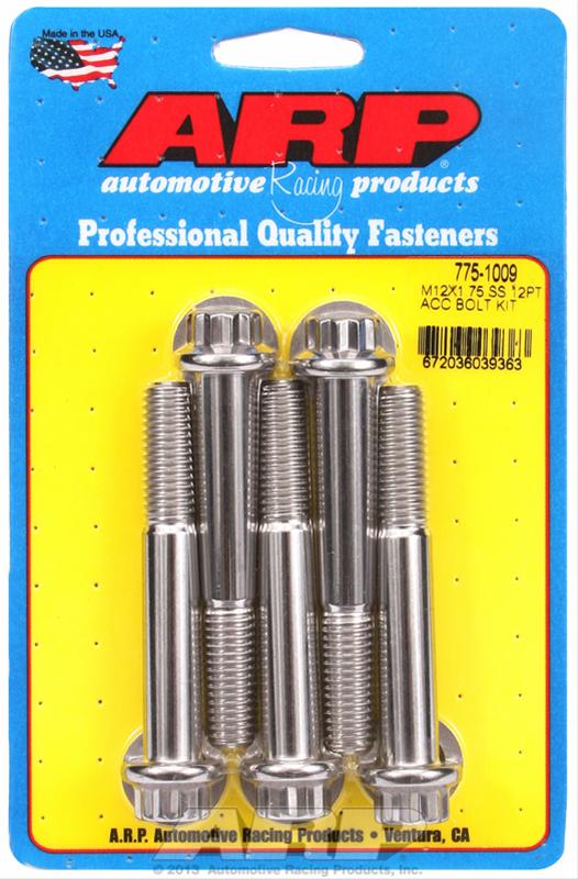 ARP M12 x 1.75 x 80 12pt SS Bolt Kit (5/Pkg) thumbnail 2