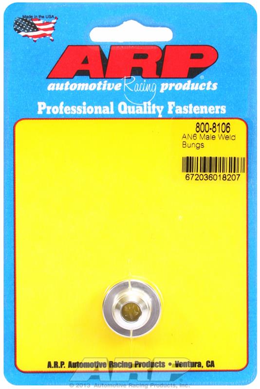 ARP Weld-In Bungs, Nuts and Fittings 800-8106 AN6 male aluminum weld bung thumbnail 2