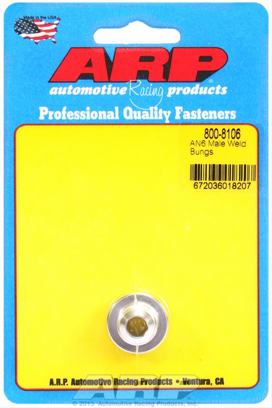 ARP Weld-In Bungs, Nuts and Fittings 800-8106 AN6 male aluminum weld bung