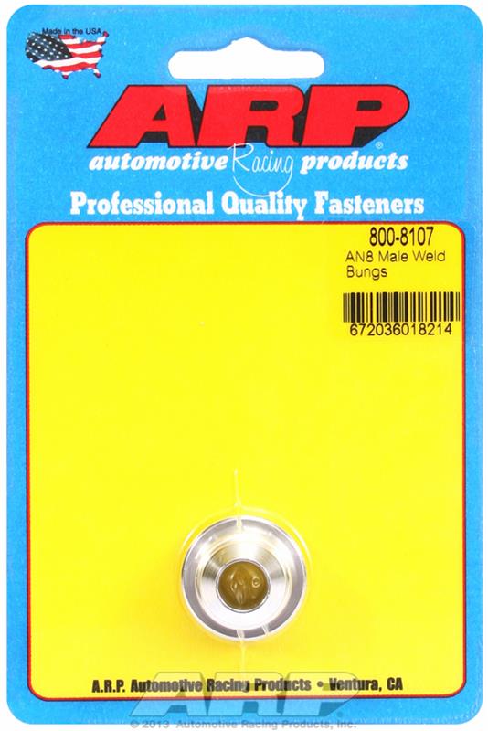 ARP Weld-In Bungs, Nuts and Fittings 800-8107 AN8 male aluminum weld bung thumbnail 2