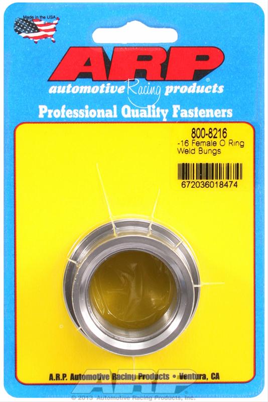 ARP Weld Bungs 800-8216 Fitting, Bung, Weld-In, Female O-ring -16 AN, Steel, Each thumbnail 2