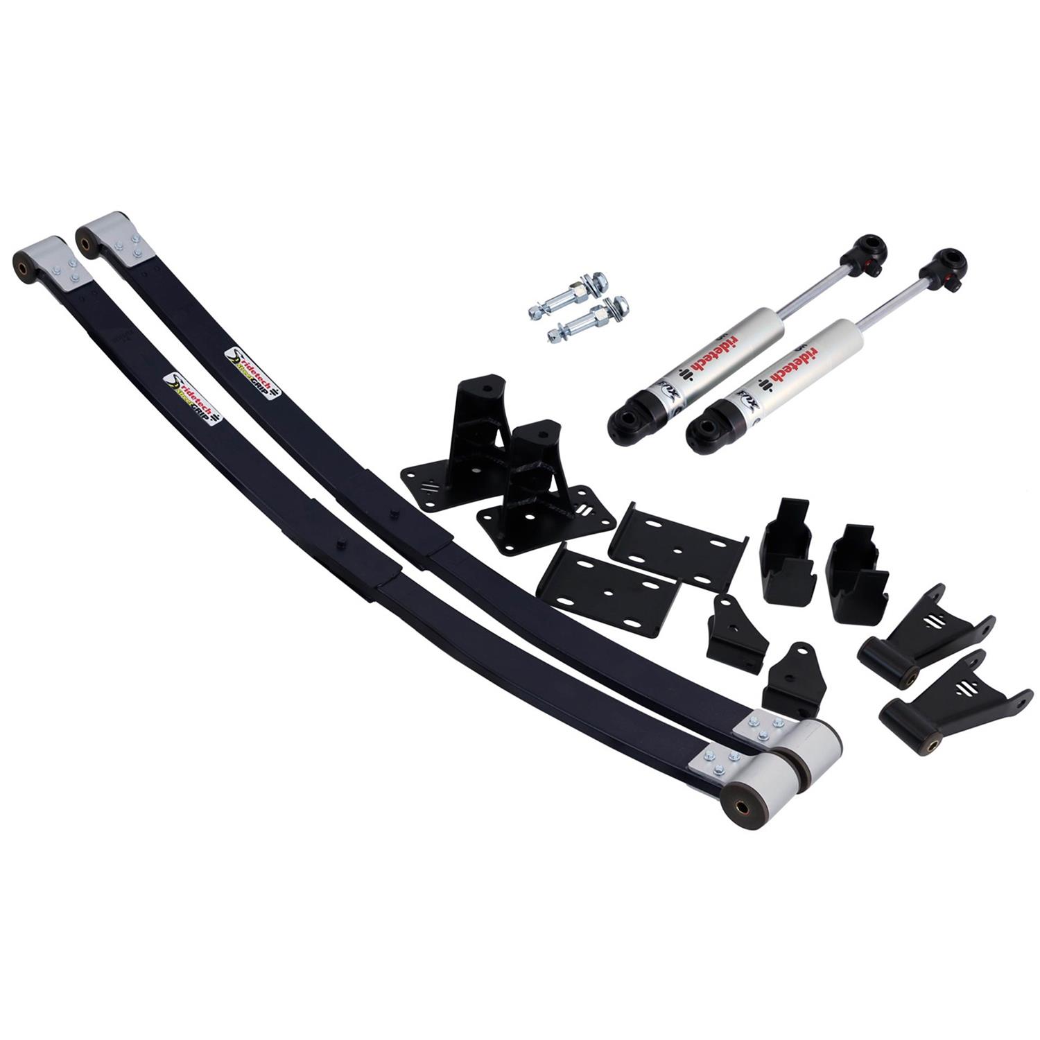 RideTech StreetGrip Composite Leaf Springs 11364810 Spring, Composite, Black, Delrin Bushings, HQ Series Shock, Rear, Chevrolet, GMC, Kit