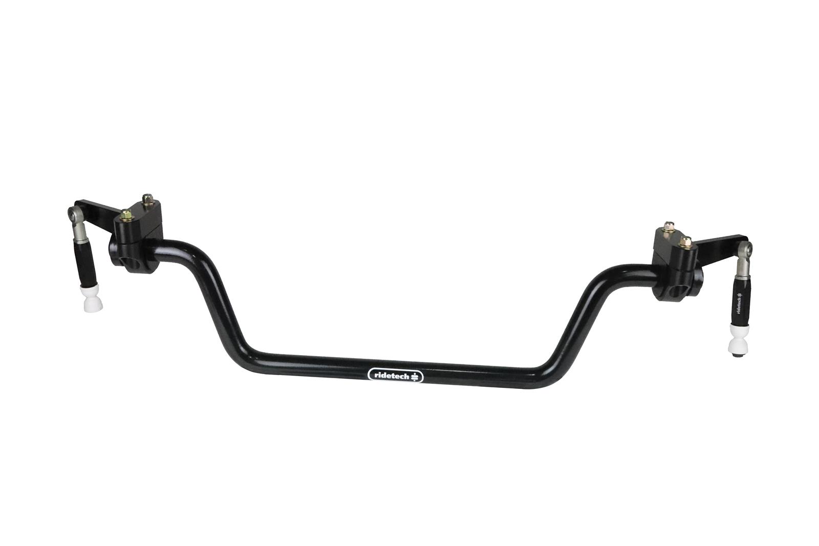 RideTech MuscleBar Sway Bars for 1979-1993 MUSTANG - 12129100 Bar, Adjustable, Steel, Hollow, Black, 3-Position, 1.375 in. Diameter, Billet Aluminum Mounts, End Links Included, Fox Body, Mustang, Ford, Each