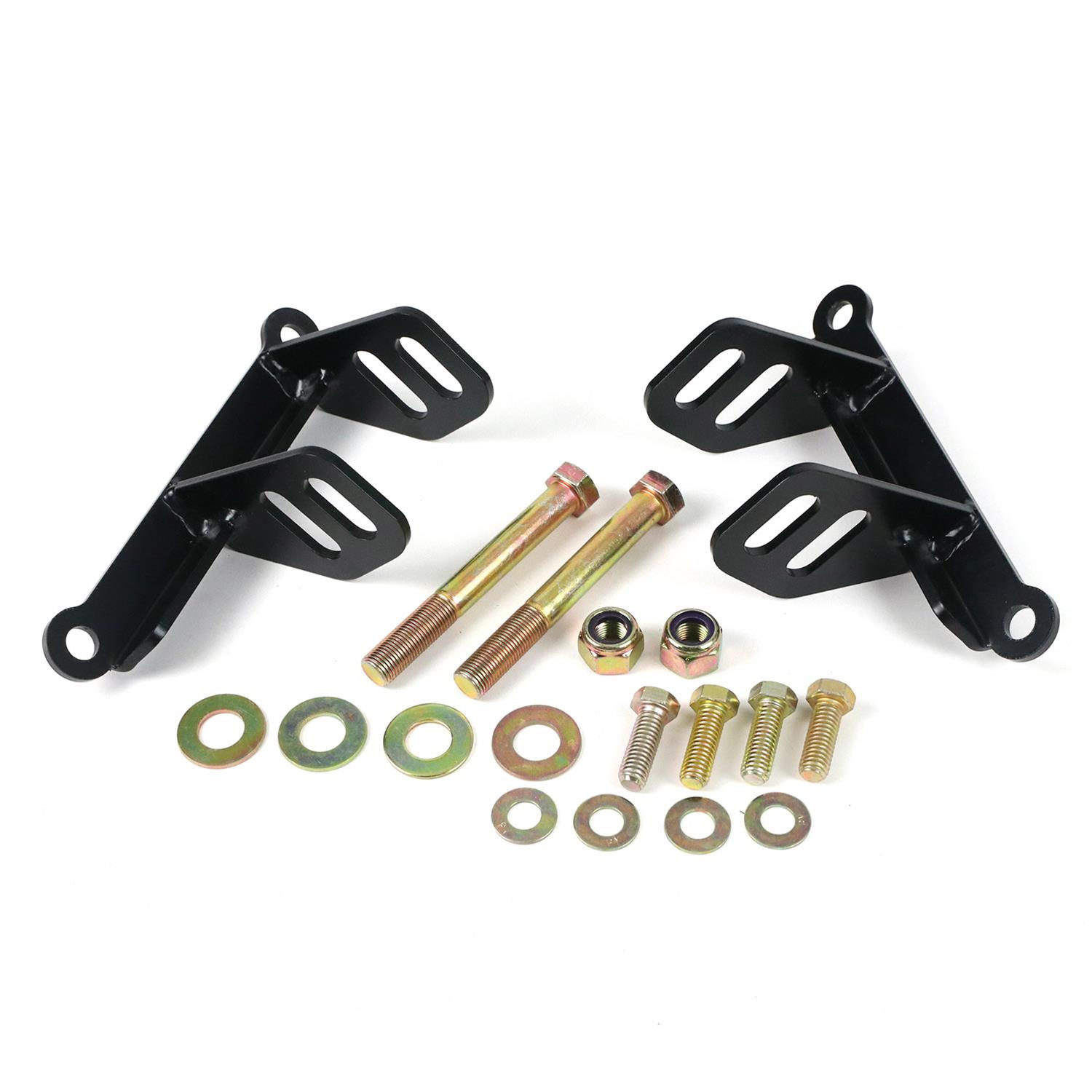 RideTech Motor Mounts for 1965-1974 F-100, 1975-1979 F-150 - 12319501 Engine Mount Brackets, Steel, Black, Ford, Small Block, Cleveland, Modified, Pair