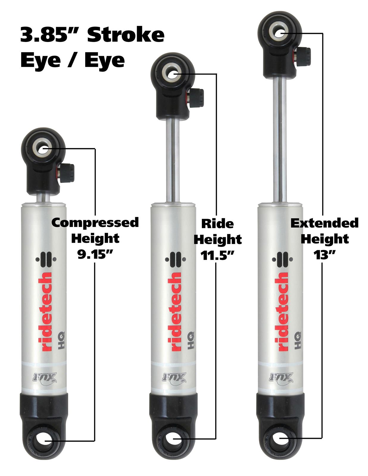 RideTech 22139841 RideTech HQ Series Shocks | Summit Racing