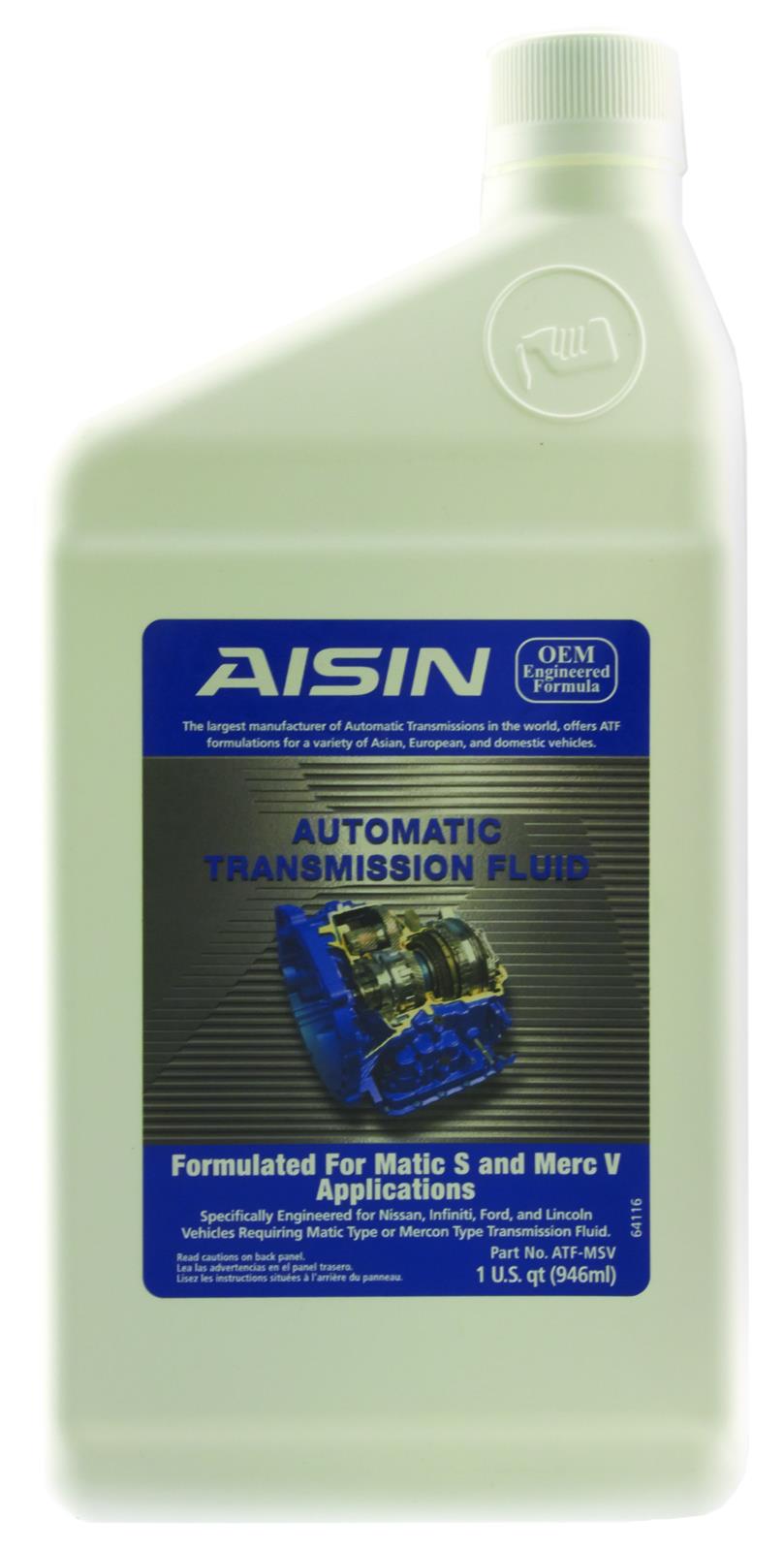 Aisin Automatic Transmission Fluid ATF-MSV - Free Shipping on Orders Over $49 at Summit Racing