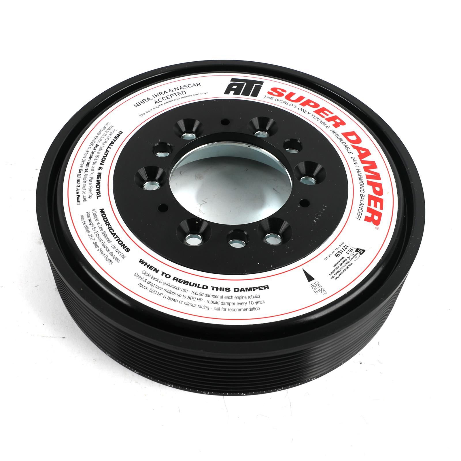 ATI Shell Assy - 7.81 - Alum - 10 Grv - 3 Ring