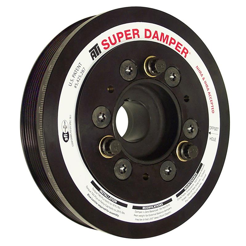 ATI Damper - 6.78in - Alum - 6 Grv - 10 Percent UD - LS1/LS2 F/V Body - No A/C - Alum Hub - 3 Ring