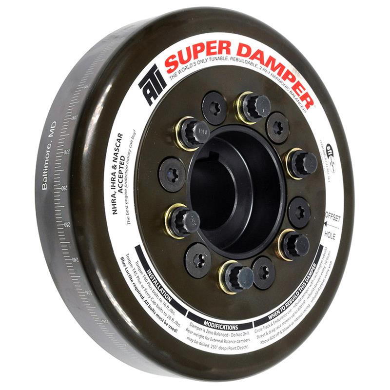 ATI Damper - 7.074in - Steel - Oliver Tractor - 6 Cyl - Chevy Front - 3 Ring - Diesel