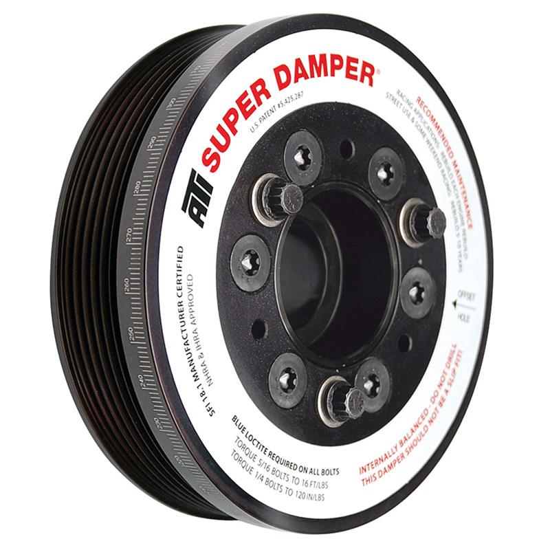 ATI Damper - 5.67in - Alum - 6 Grv - Ford 4.6 Cobra - 96-04 - 16 Percent UD Size thumbnail 2