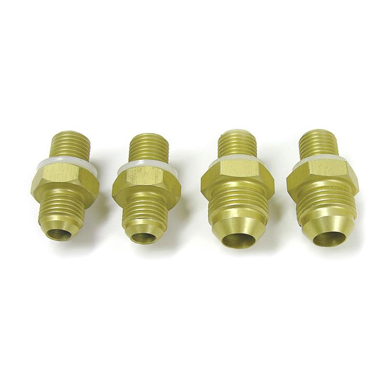 ATI Transmission Cooler Line Fittings ATI925137 Fitting, into Case Adapter, -6 AN Male to 1/4 in. NPSM Male, Aluminum, Black Anodized, Pair