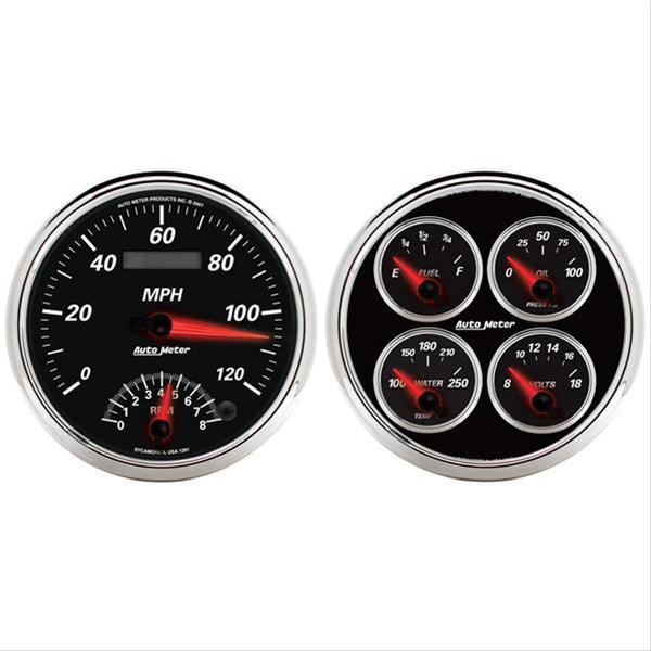 Autometer 5inch Kit Box - Tach Speedo Combo / Oil Pressure / Water Temp / Volt / Fuel Level