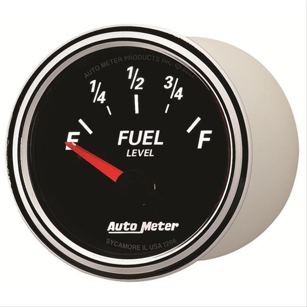 Autometer Designer Black II 52mm 240 Ohm Empty/33 Ohm Full Fuel Level Gauge thumbnail 2