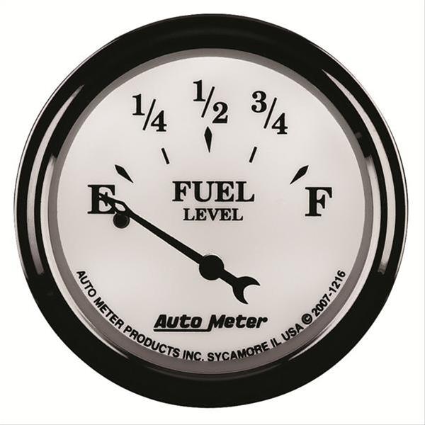 AutoMeter Gauge Fuel Level 2-1/16in. 240 Ohm(e) to 33 Ohm(f) Elec Old Tyme White II thumbnail 5