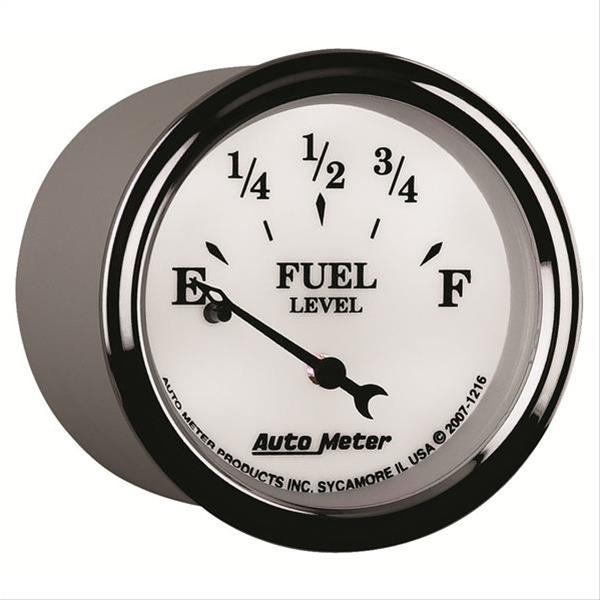 AutoMeter Gauge Fuel Level 2-1/16in. 240 Ohm(e) to 33 Ohm(f) Elec Old Tyme White II thumbnail 4