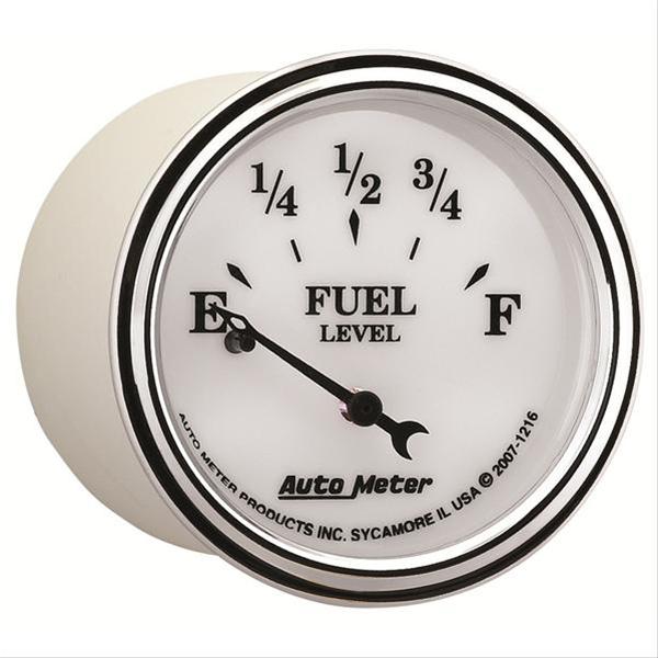 AutoMeter Gauge Fuel Level 2-1/16in. 240 Ohm(e) to 33 Ohm(f) Elec Old Tyme White II thumbnail 2
