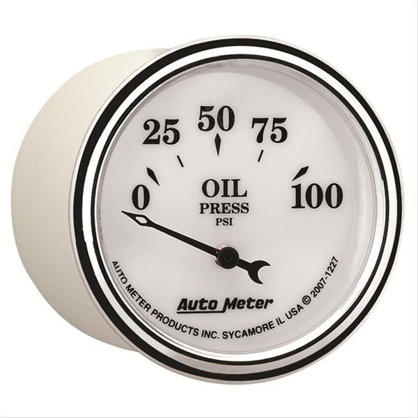 AutoMeter Gauge Oil Press 2-1/16in. 100PSI Elec Old Tyme White II thumbnail 3