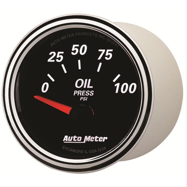 Autometer Designer Black II 52mm 100 PSI Oil Pressure Gauge thumbnail 3