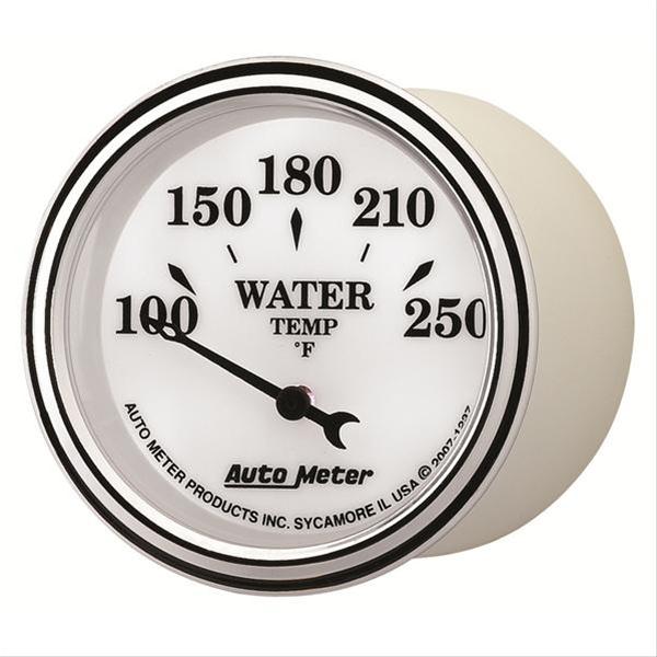 AutoMeter Gauge Water Temp 2-1/16in. 250 Deg. F Elec Old Tyme White II thumbnail 2