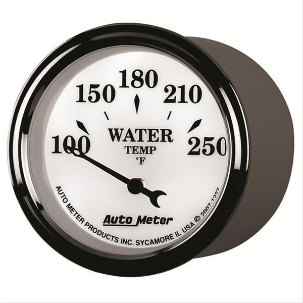 AutoMeter Gauge Water Temp 2-1/16in. 250 Deg. F Elec Old Tyme White II thumbnail 5
