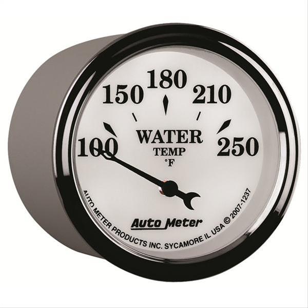 AutoMeter Gauge Water Temp 2-1/16in. 250 Deg. F Elec Old Tyme White II thumbnail 6