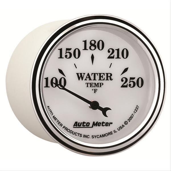 AutoMeter Gauge Water Temp 2-1/16in. 250 Deg. F Elec Old Tyme White II thumbnail 4