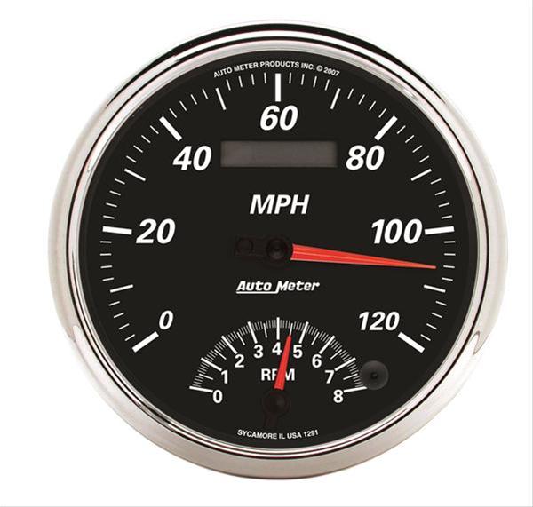 Autometer Designer Black II 5in 120 MPH & 8k RPM In-Dash Tach/Speedo thumbnail 2