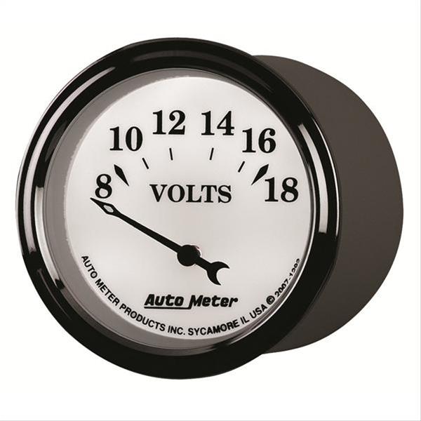 AutoMeter Gauge Voltmeter 2-1/16in. 18V Elec Old Tyme White II thumbnail 6