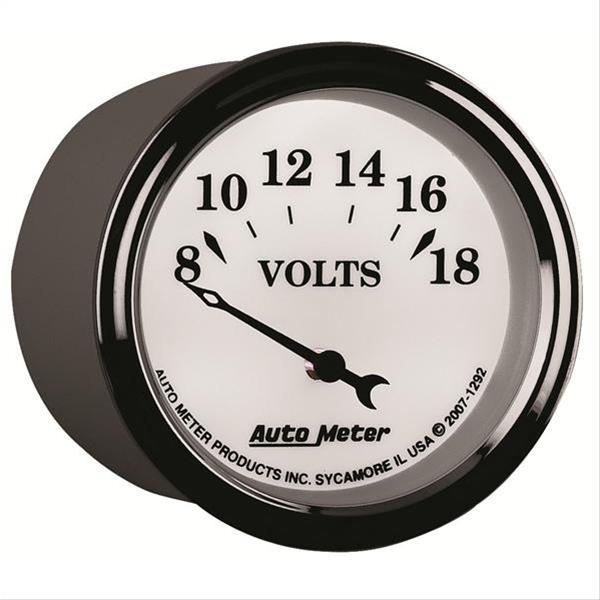 AutoMeter Gauge Voltmeter 2-1/16in. 18V Elec Old Tyme White II thumbnail 5