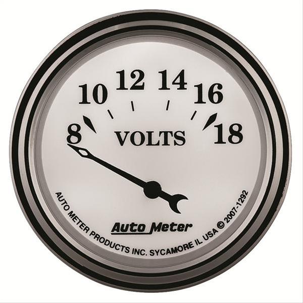 AutoMeter Gauge Voltmeter 2-1/16in. 18V Elec Old Tyme White II thumbnail 2