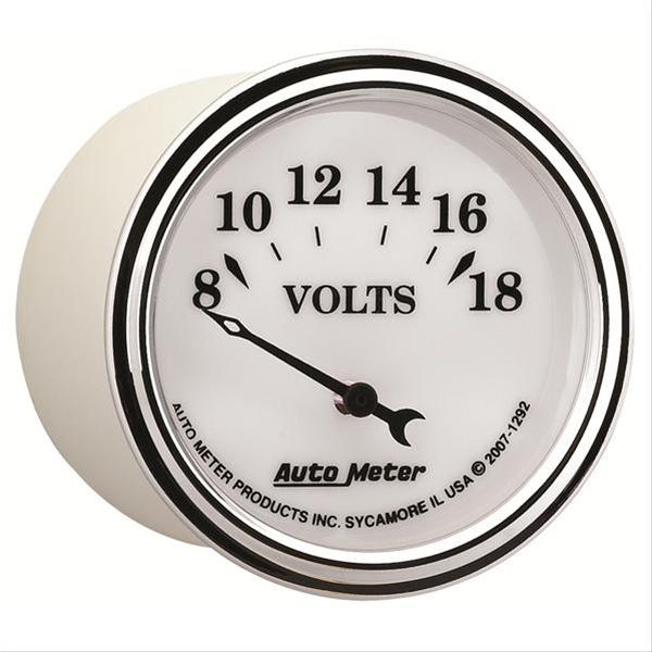 AutoMeter Gauge Voltmeter 2-1/16in. 18V Elec Old Tyme White II thumbnail 4