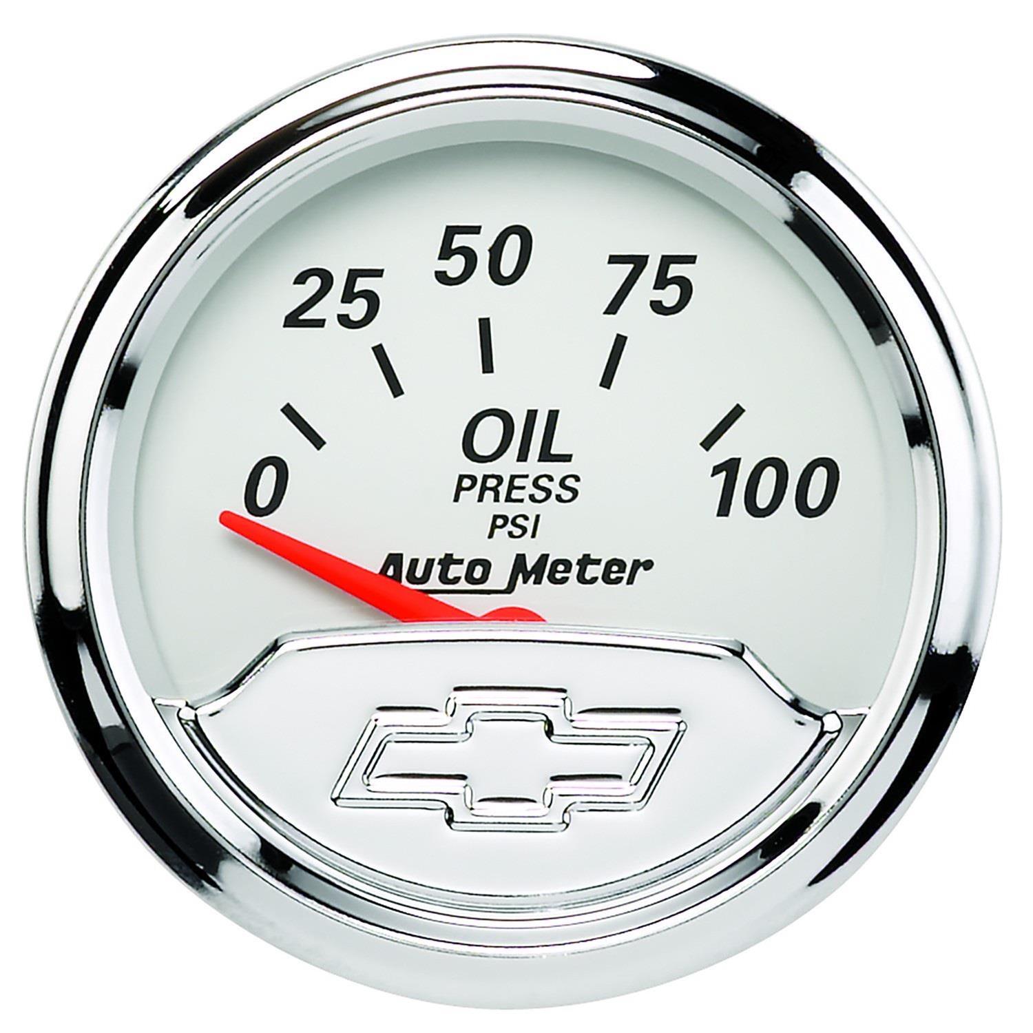 Autometer Arctic White GM 5 Pc Kit Box w/ Elec Speedo, Elec Oil Press, Water Temp, Volt, Fuel Level thumbnail 3