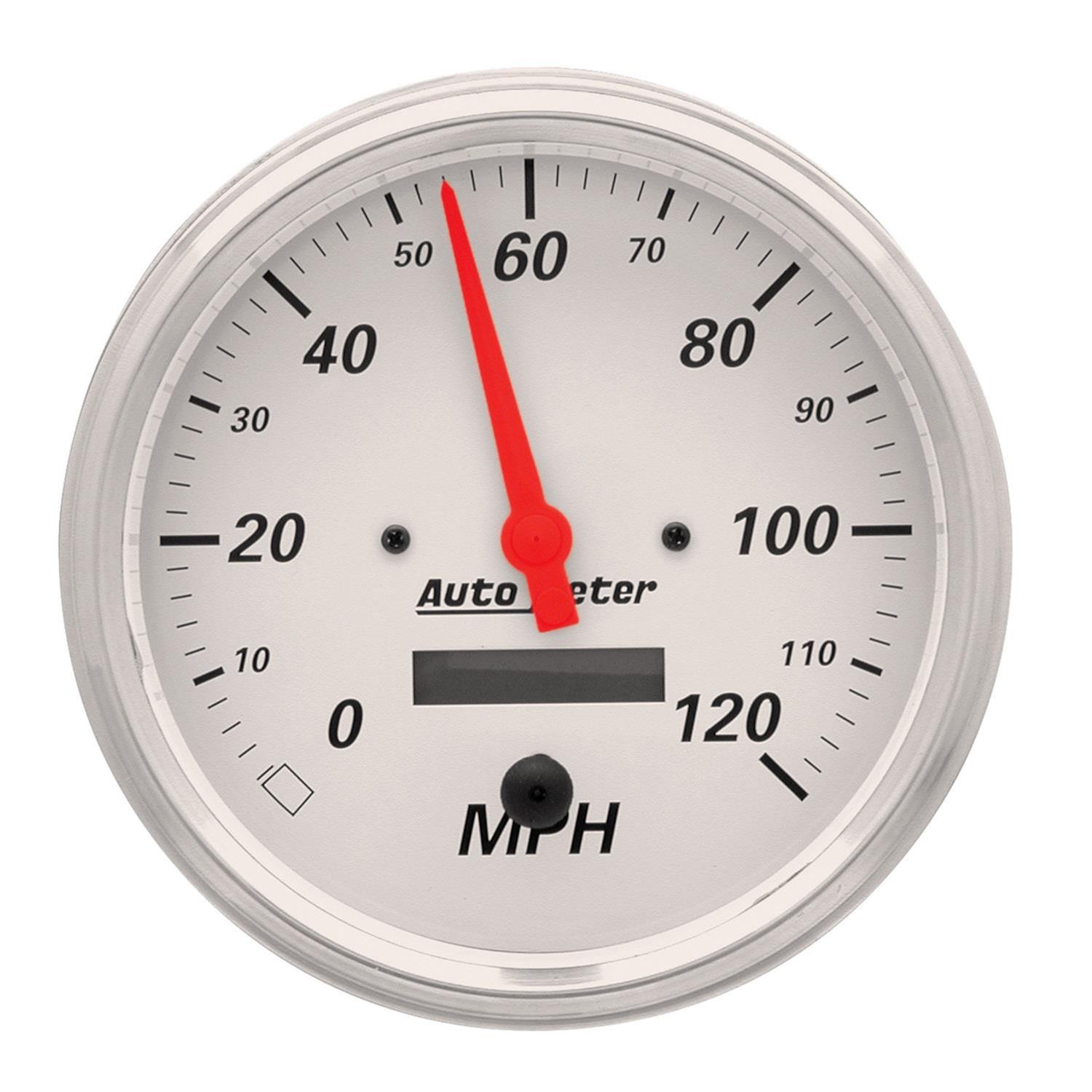 AutoMeter Arctic White Analog Gauge Kits 7034-AW Gauges, White, Analog, Speedometer, Oil Pressure, Water Temperature, Fuel Level, Voltmeter, Face, Chevy, Kit thumbnail 2