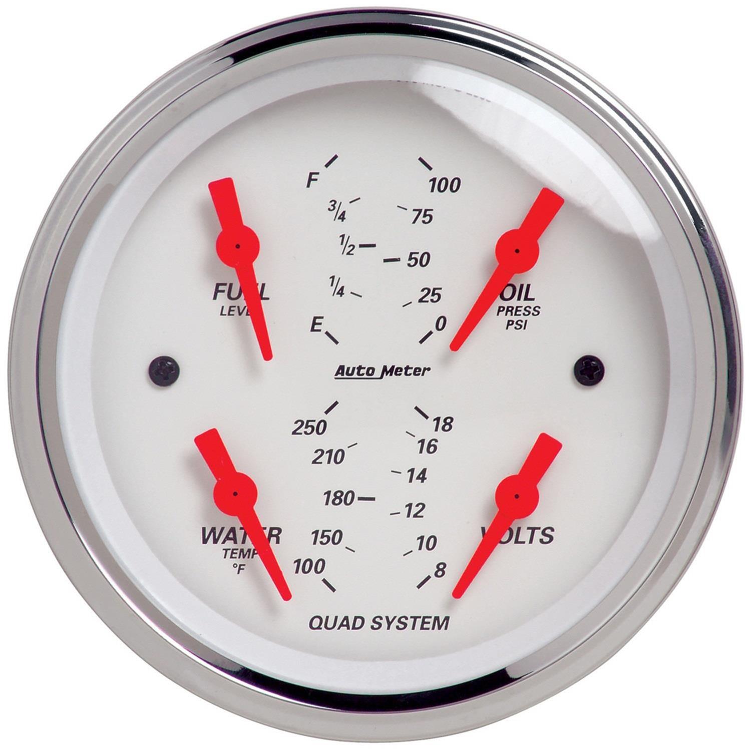 Auto Meter 1396 Arctic White 3-1/8" 120 Mph Mechanical Speedometer Gauge With Trip Odometer 8 thumbnail image