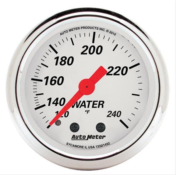 AutoMeter Gauge Water Temp 2-1/16in. 120-240 Deg. F Mech Arctic White