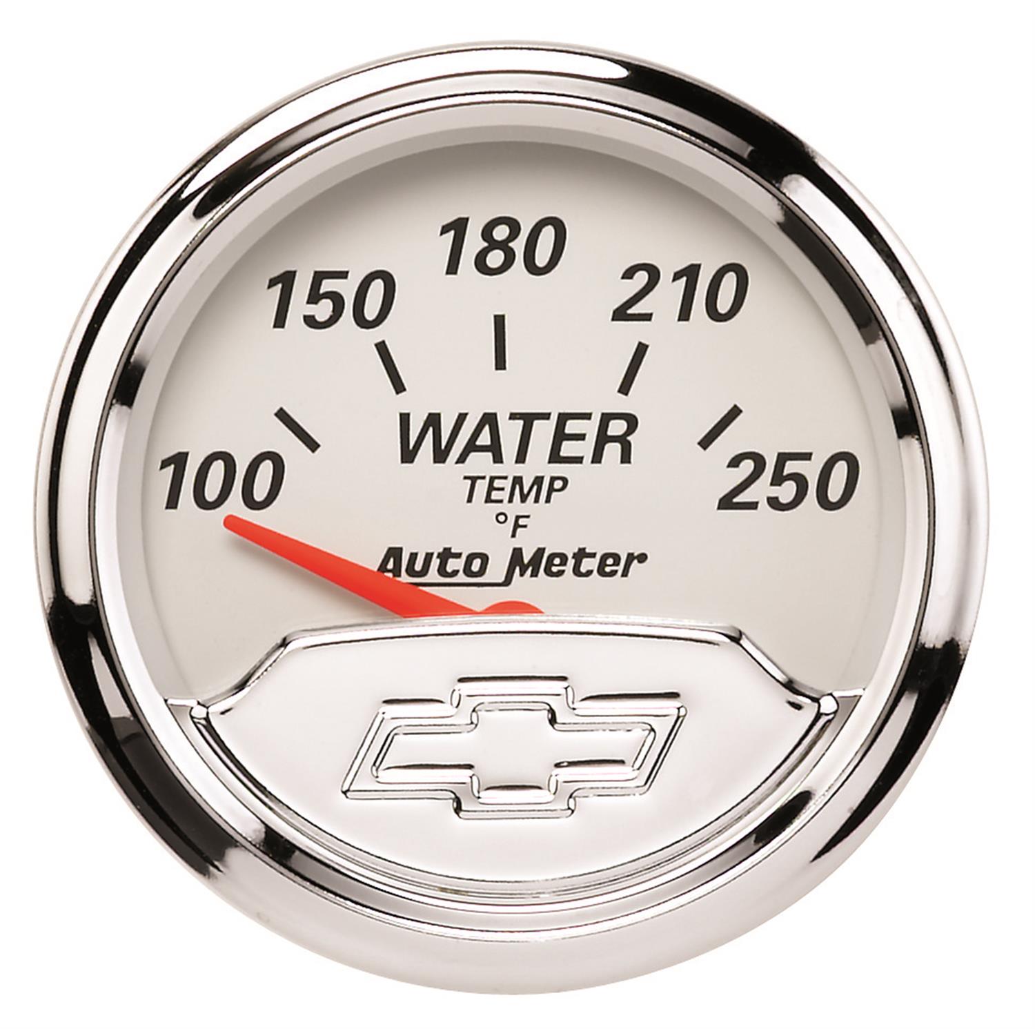 Autometer Chevy Vintage 2in 100-250 Deg F Short Sweep Electronic Water Temp Gauge