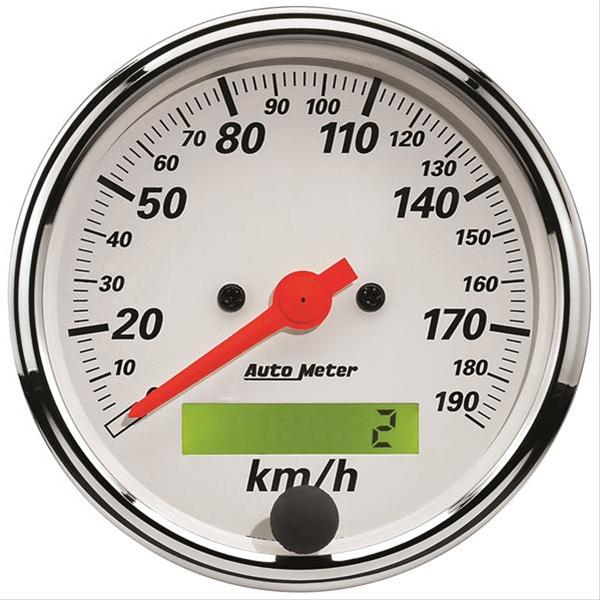 AutoMeter 1388M AutoMeter Arctic White Speedometers Summit Racing