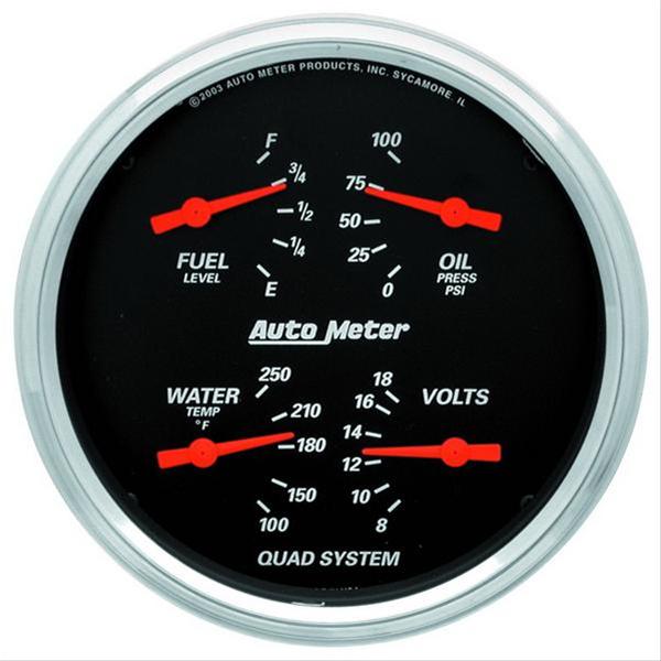 Autometer Designer 5in In-Dash Kit Box- Speedo & Elec Oil Press, H2O Temp, Volt, Fuel thumbnail 2