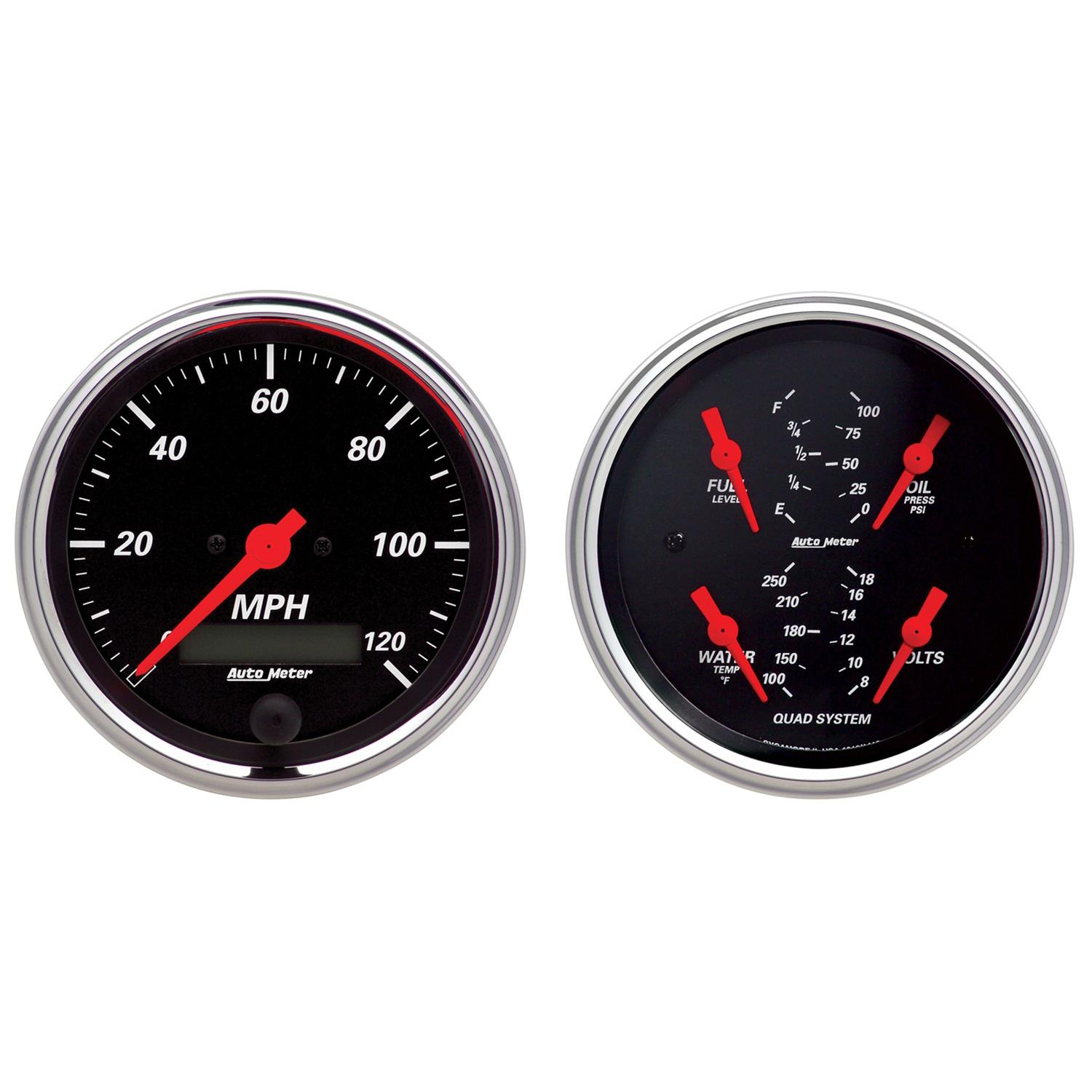 AutoMeter 1408 AutoMeter Designer Black Series Analog Gauge Kits
