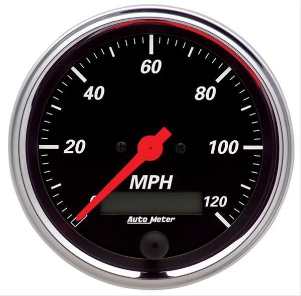 Autometer Designer Black 3-3/8in Electric 120MPH Programmable Speedometer