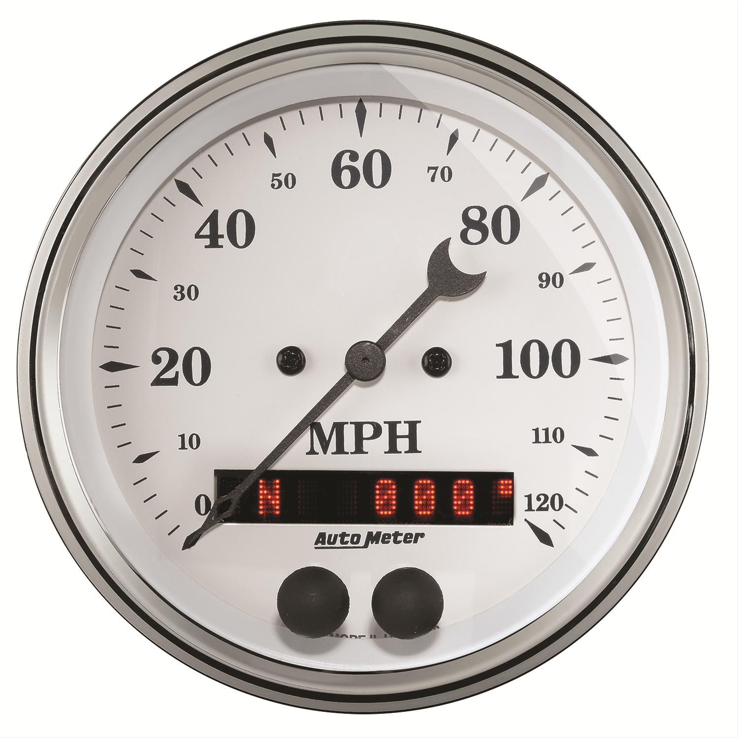 AutoMeter 1649 AutoMeter Old Tyme White Series GPS Enabled Speedometers Summit Racing