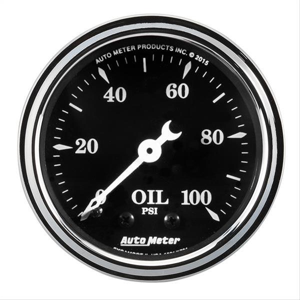 AutoMeter 1721 AutoMeter Old Tyme Black Series Analog Gauges Summit Racing