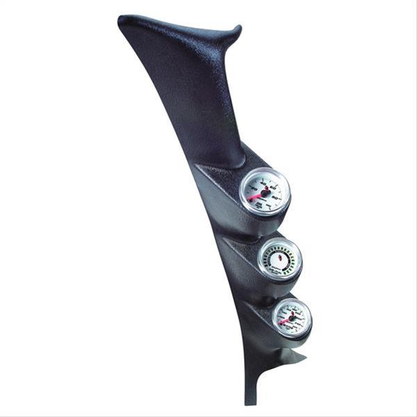 Autometer 92-97 Ford F Series (exc 97 F-150) Triple Pillar - Black