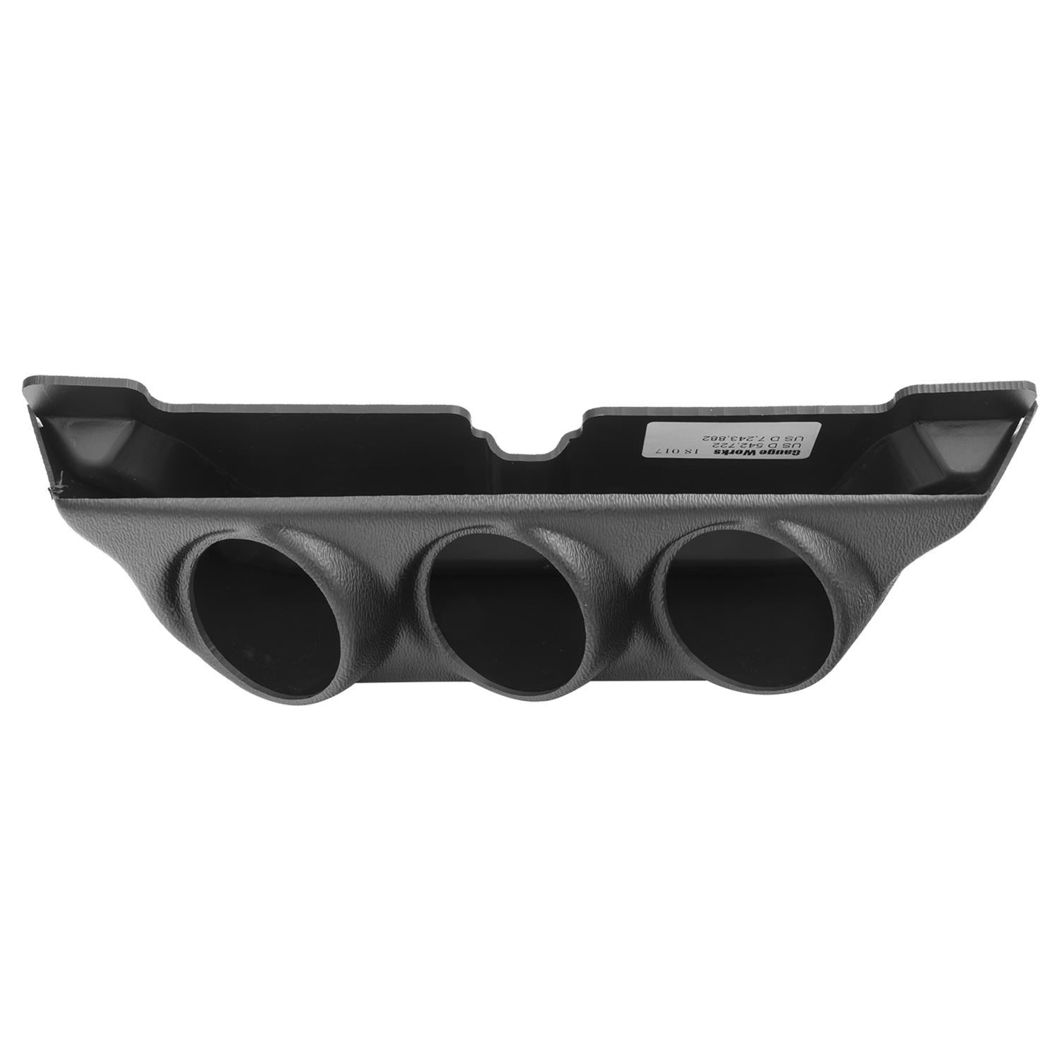 Autometer 99-07 Ford Super Duty / 03-07 Dodge Ram Black Triple Overhead Console Pod thumbnail 2