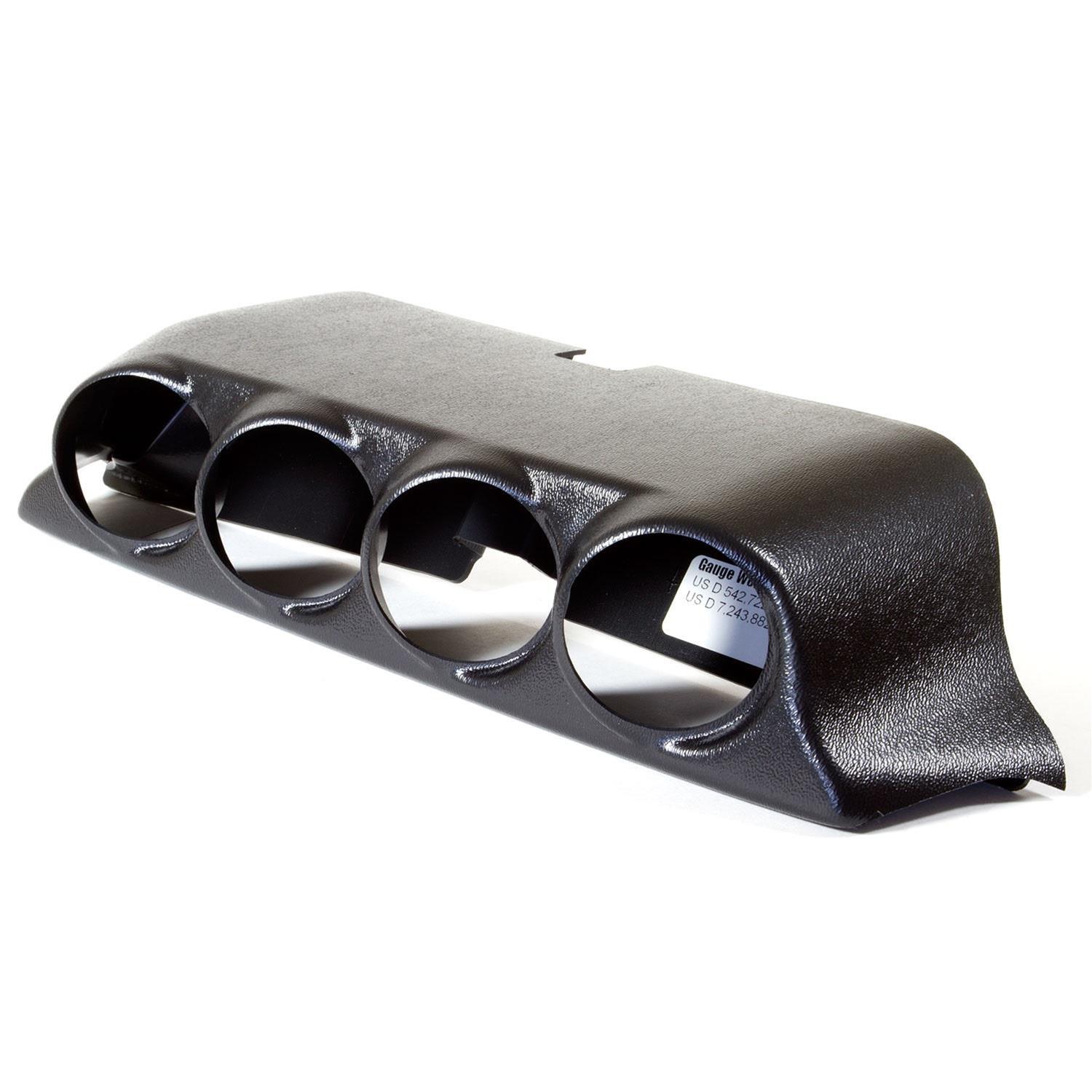 AutoMeter Overhead Console Gauge Pods 18024 Pod, Console, Quad 2 1/16 in., Black ABS, Chevy, GMC, Pickup, Each