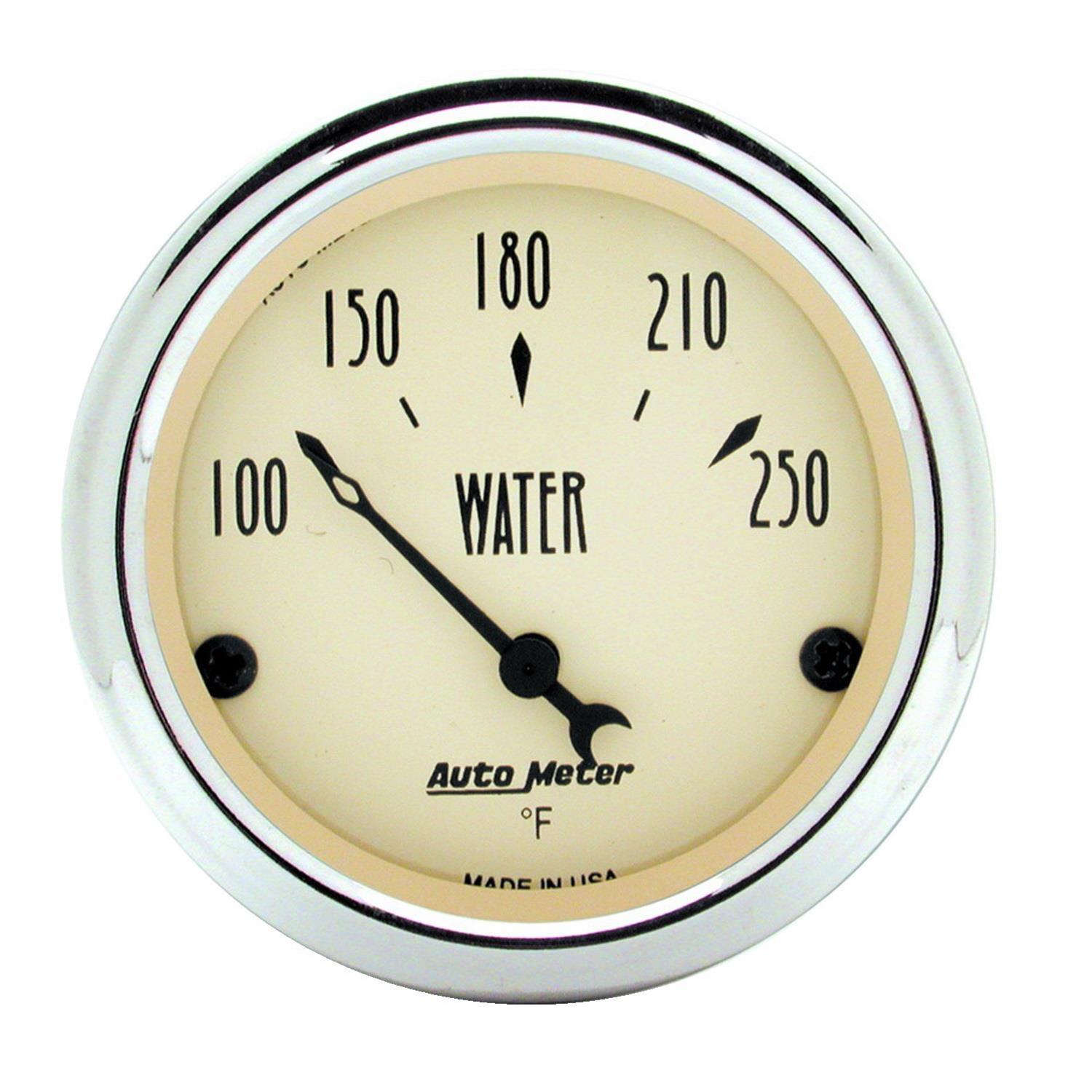 Autometer Antique Beige 5-Gauge Kit 3-1/8in Electrical Speedometer 190KPH thumbnail 5