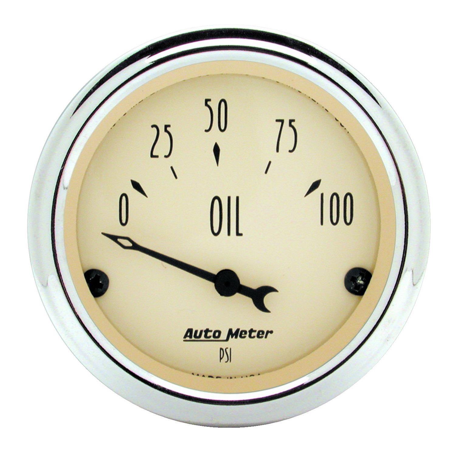 Autometer Antique Beige 5-Gauge Kit 3-1/8in Electrical Speedometer 190KPH thumbnail 3