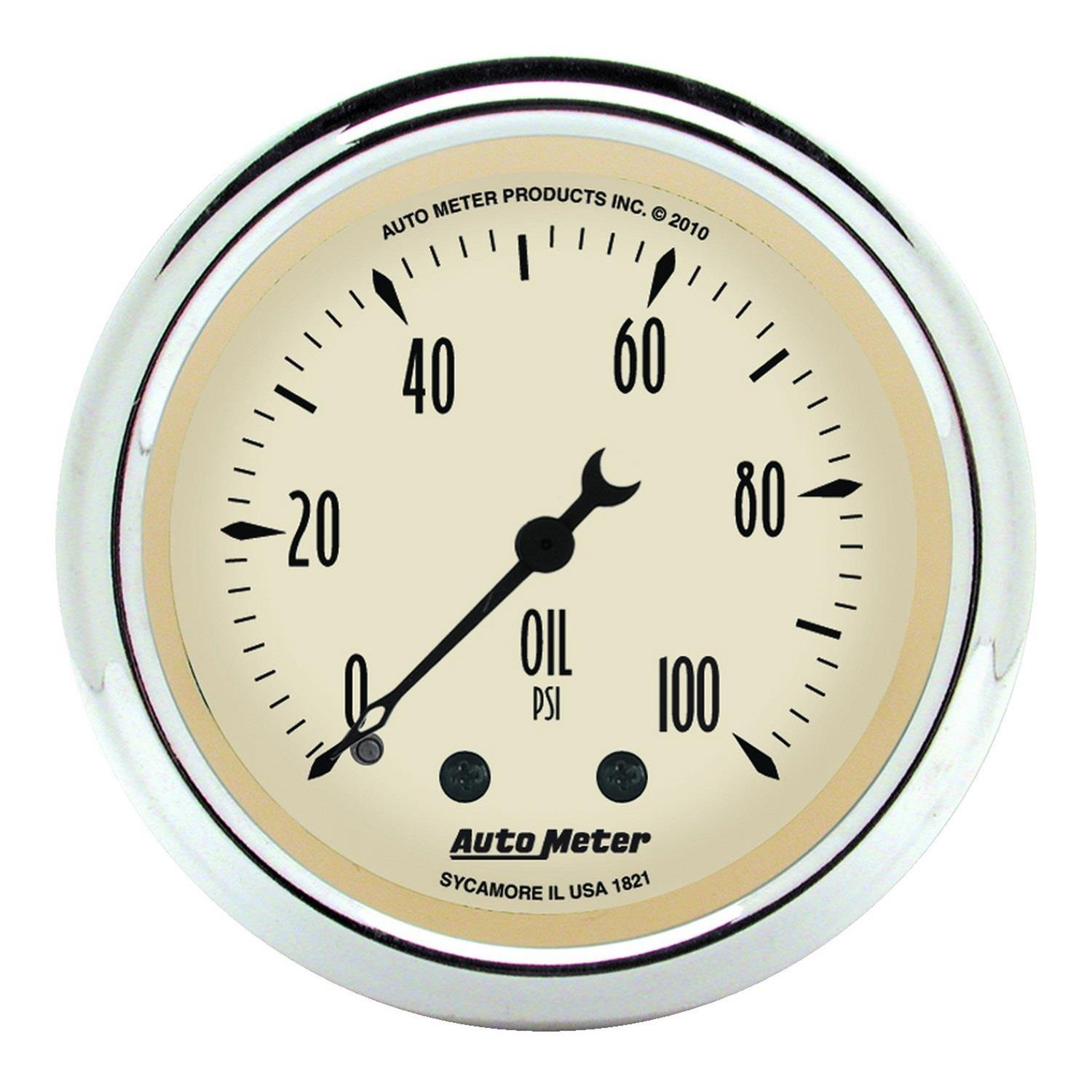 AutoMeter Gauge Kit 5 Pc. 3-1/8in. & 2-1/16in. Mech. Speedo. Wtmp & Oilp Antique Beige thumbnail 5