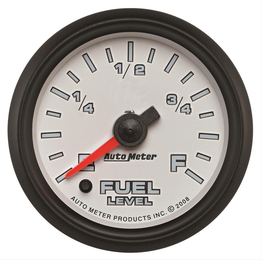 Autometer Pro-Cycle Gauge Fuel Level 2 1/16in 0-280 Programmable White thumbnail 2