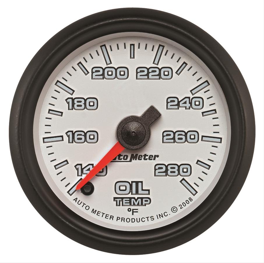 Autometer Pro-Cycle Gauge Oil Temp 2 1/16in 140-280f Digital Stepper Motor White thumbnail 2